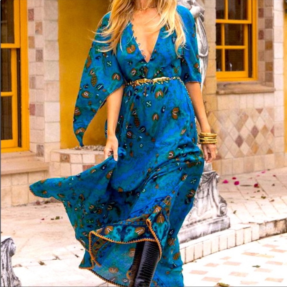 WTB Chasing Unicorns Alabama Getaway Birds of Paradise Caftan XL